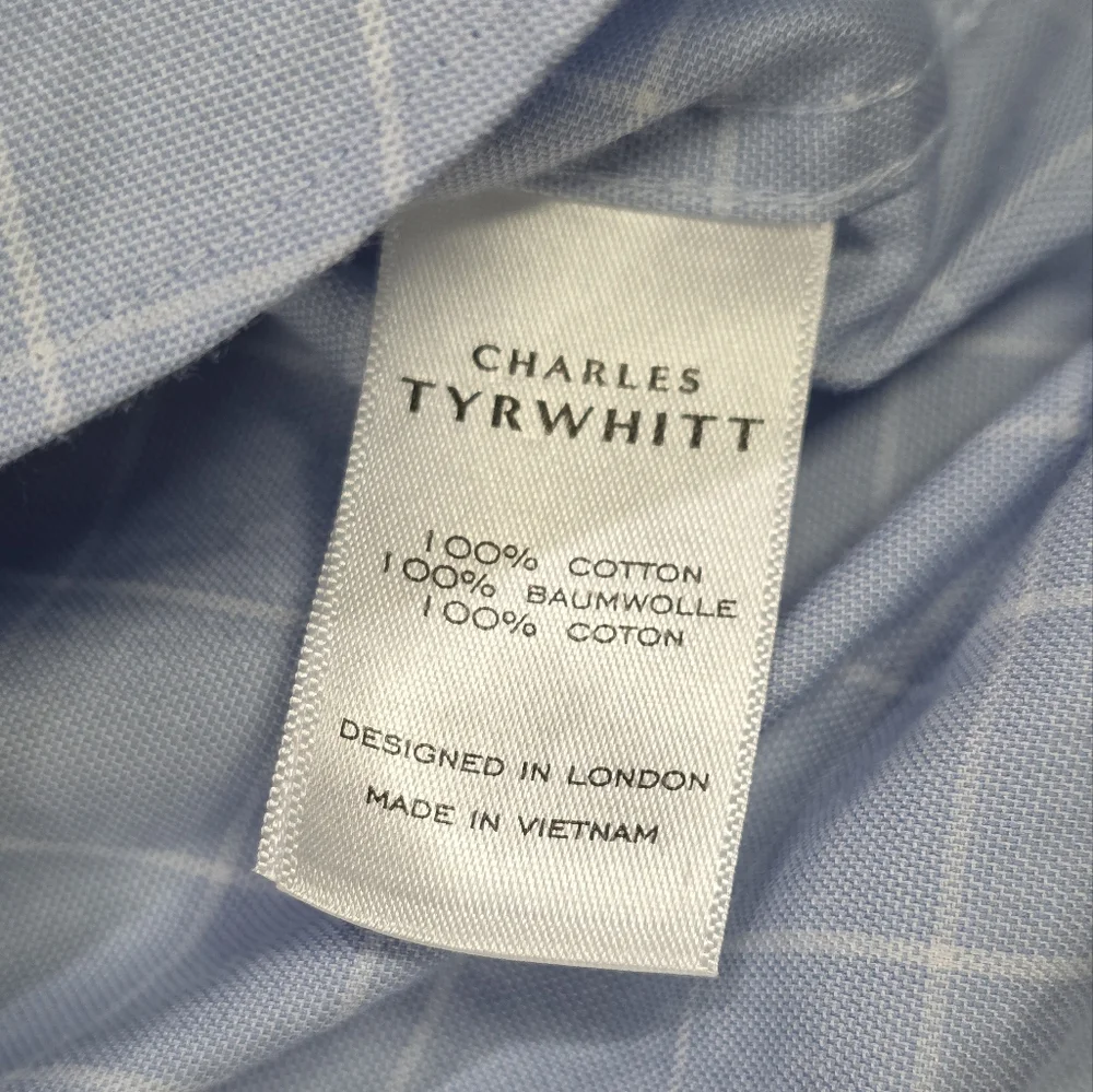 Two Charles Tyrwhitt Classic Fit Egyptian Cotton Button Up Dress Shirts.17/35